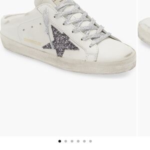 Golden Goose Sneakers * Super-Star * Sabot Mule *White w/Gray/Silver Star